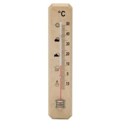 Termometro Pared / Jardin Madera 20 cm,