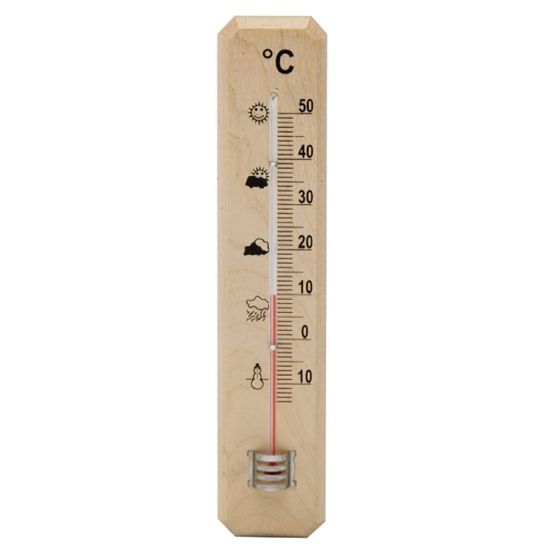 Termometro Pared / Jardin Madera 20 cm,