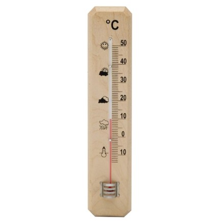 Termometro Pared / Jardin Madera 20 cm,