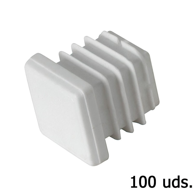 Contera Plastico Cuadrada 22x22 mm, Bolsa 100 Unidades