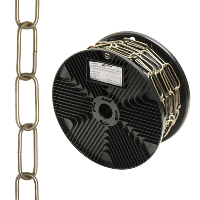 Cadena Decorativa Lisa Cuero 3,4x43 mm, Rollo 20 metros al por Mayor | Almacén de Ferretería
