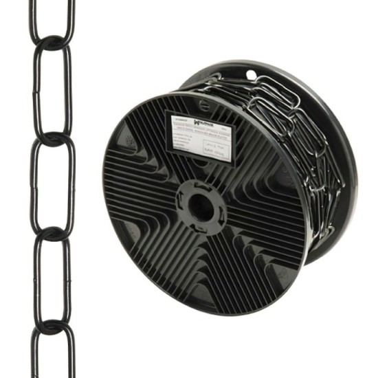 Cadena Decorativa Lisa Negra 3,4x43 mm, Rollo 20 metros al por Mayor | Almacén de Ferretería
