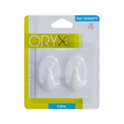Colgador Oryx  Blanco Grande (Blister  2 Unidades) Adhesivo