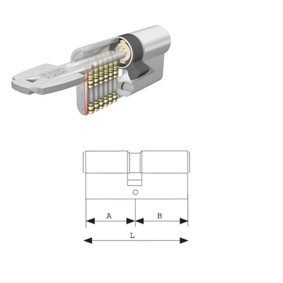 Cilindro Tesa Seguridad T60 /35x35  Latonado al por Mayor | Almacén de Ferretería
