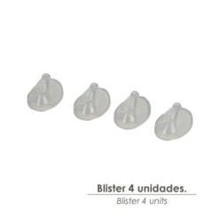 Colgador Oryx  Transparente Pequeño (Blister 4 Unidades) Adhesivo