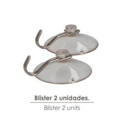 Colgador Oryx Ventosa 50 mm, (Blister 2 Unidades)