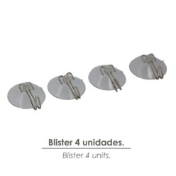 Colgador Oryx Ventosa 38 mm, (Blister 4 Unidades)