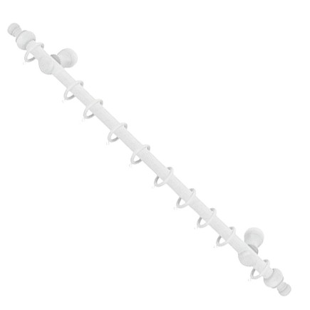 Barra Cortina Madera Completa 1,50 Metros x 20 mm, Blanco