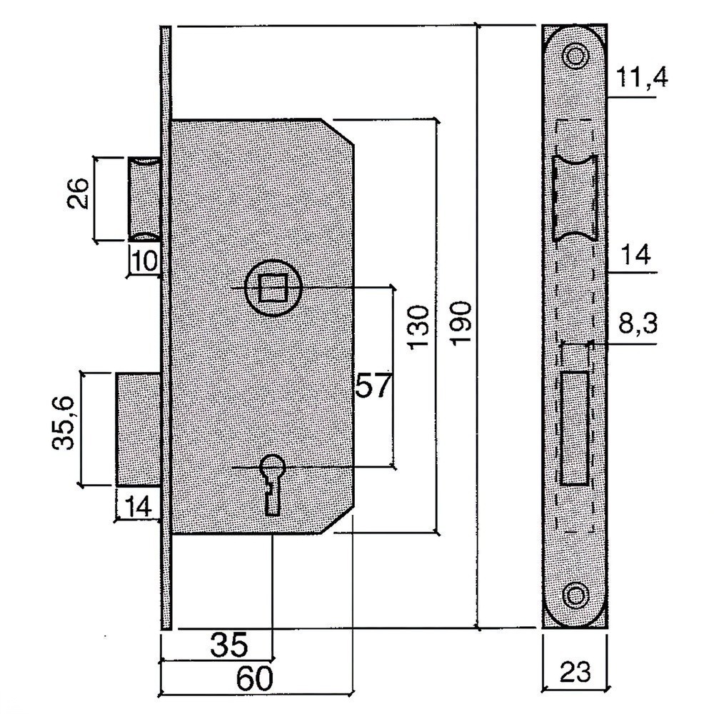 Cerradura Ucem 6134-hl/45 al por Mayor | Almacén de Ferretería