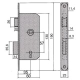Cerradura Ucem 6134-hl/45 al por Mayor | Almacén de Ferretería