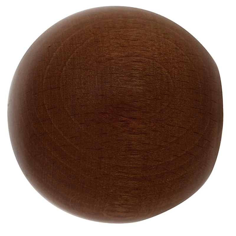 Terminal Madera Esfera 28x55 mm, Nogal