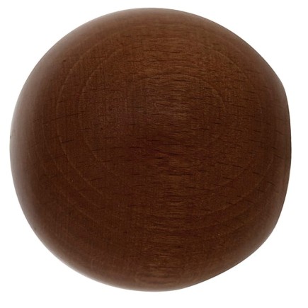 Terminal Madera Esfera 28x55 mm, Nogal