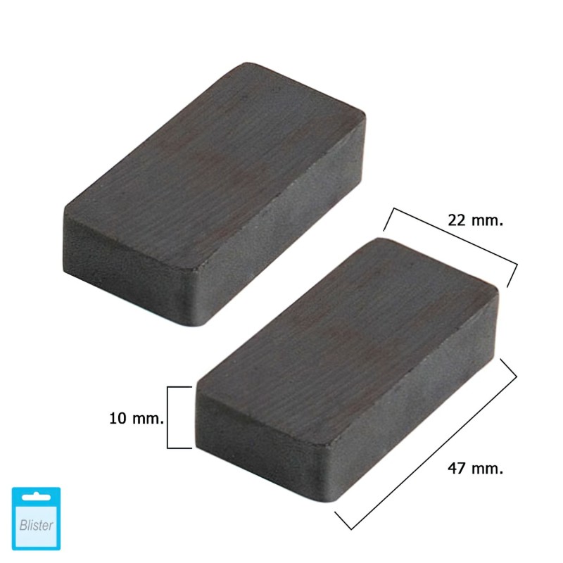 Iman Wolfpack Ferrita Rectangular 47x22x10 mm, (Blister 2 Piezas)