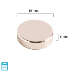 Iman Wolfpack Neodimio Redondo Ø 18x5 mm, (Blister 1 Pieza)