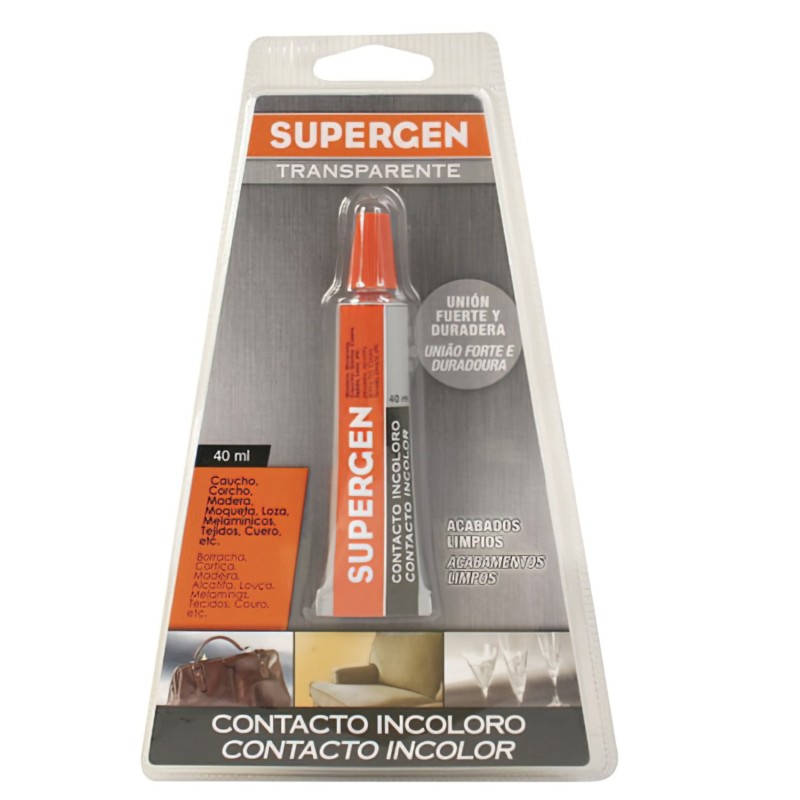 Pegamento Supergen Incoloro   40 ml,