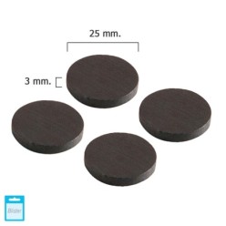 Iman Wolfpack Ferrita Disco Ø 25x3 mm, (Blister 4 Piezas)