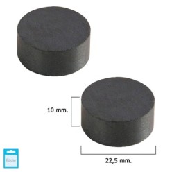 Iman Wolfpack Ferrita Redondo Ø 22,5x10 mm, (Blister 2 Piezas)