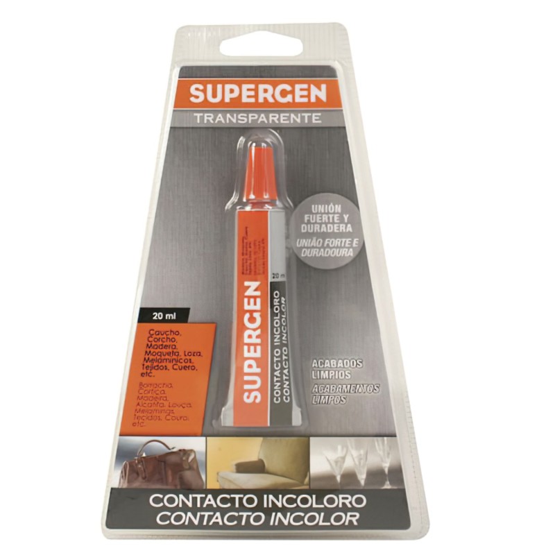 Pegamento Supergen Incoloro   20 ml,