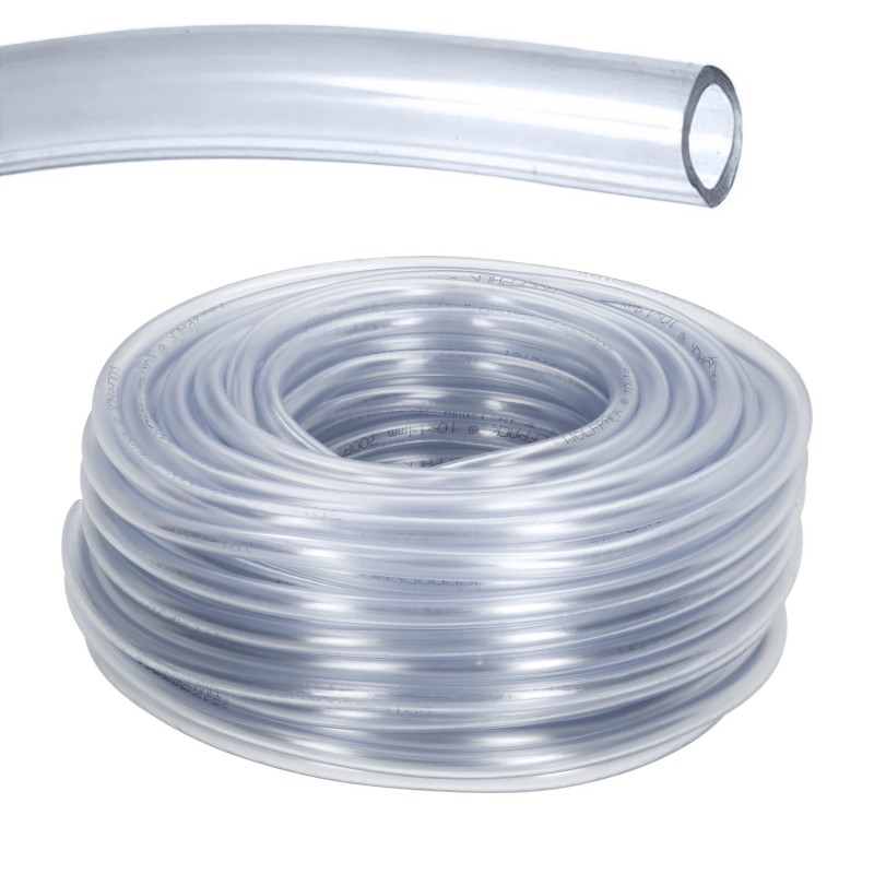 Manguera Transparente Nivel  6x8 mm, Rollo 50 metros