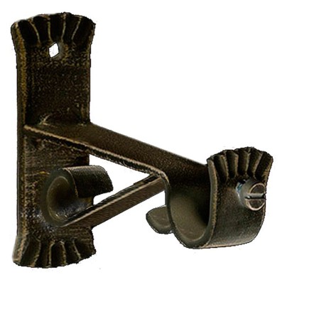 Soporte Forja Ø 20 mm, Caracol Negro / Dorado Juego 2 Piezas