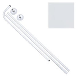 Barra Baño Curva 18 mm, (80x 80 A 122) Blanco