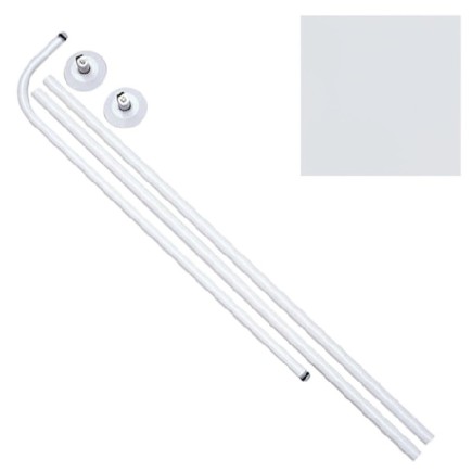 Barra Baño Curva 18 mm, (80x 80 A 122) Blanco