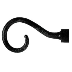 Terminal Forja Ibiza Ø 20 mm, Negro     Juego 2 Piezas