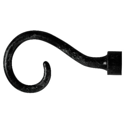 Terminal Forja Ibiza Ø 20 mm, Negro     Juego 2 Piezas