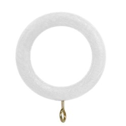 Anilla Madera Lisa Con Hembrilla 29x45 mm, Blanco