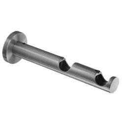 Soporte Zirconio Doble 20 mm, Niquel Mate