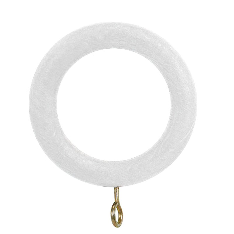 Anilla Madera Lisa Con Hembrilla 29x45 mm, Blanco