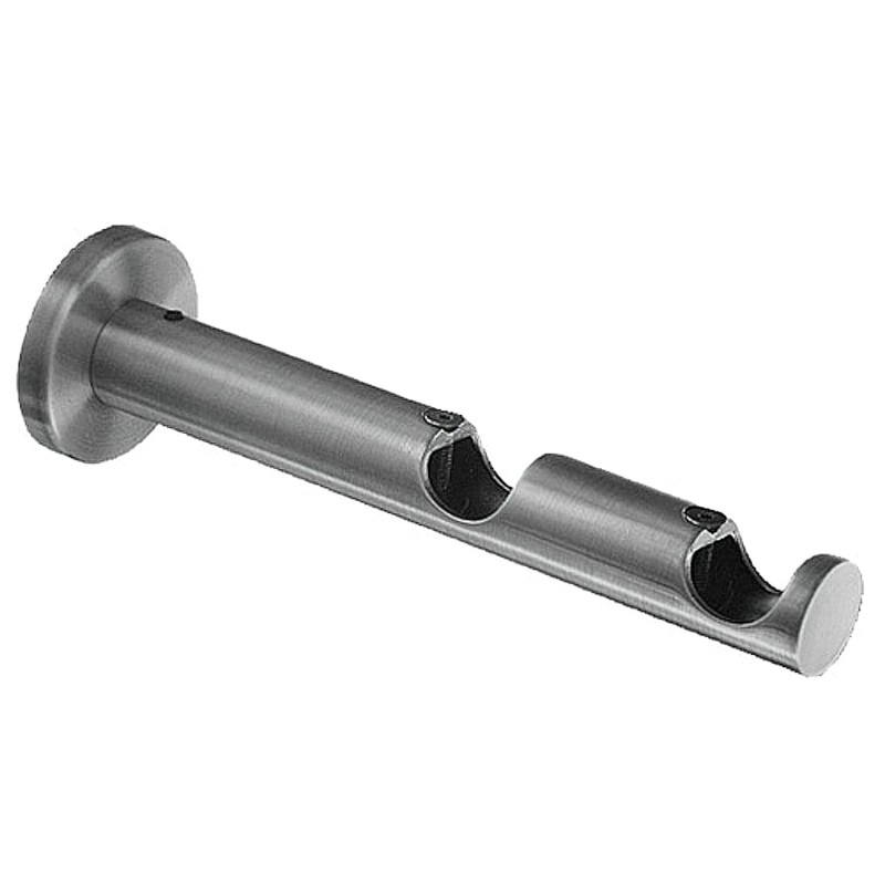 Soporte Zirconio Doble 20 mm, Niquel Mate