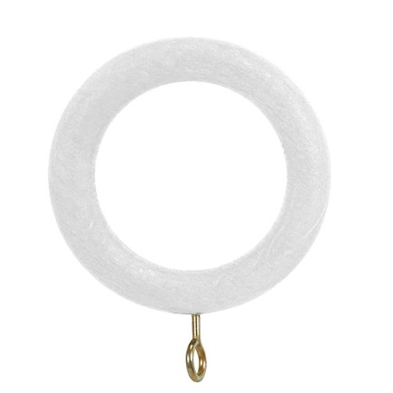 Anilla Madera Lisa Con Hembrilla 29x45 mm, Blanco