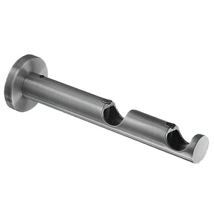 Soporte Zirconio Doble 20 mm, Niquel Mate