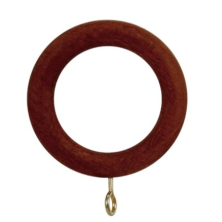 Anilla Madera Lisa Con Hembrilla 29x45 mm, Nogal
