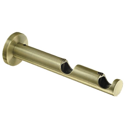 Soporte Zirconio Doble 20 mm, Bronce Viejo