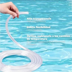 Manguera Transparente Nivel  6x8 mm, Rollo 50 metros
