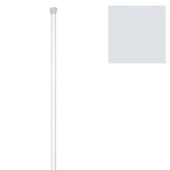 Barra Baño Recta Extensible 18 mm, (0,74-1,26) Blanco