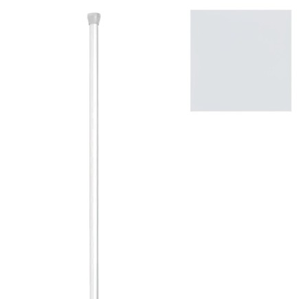 Barra Baño Recta Extensible 18 mm, (0,74-1,26) Blanco