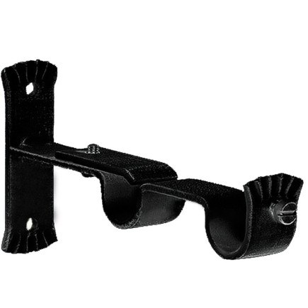 Soporte Doble Forja Ø 28 mm, Negro  (Blister 1 Piezas)