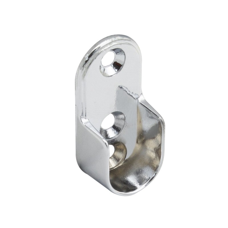 Soporte Lateral Oval Para Tubo Ø 16 mm, Cromado