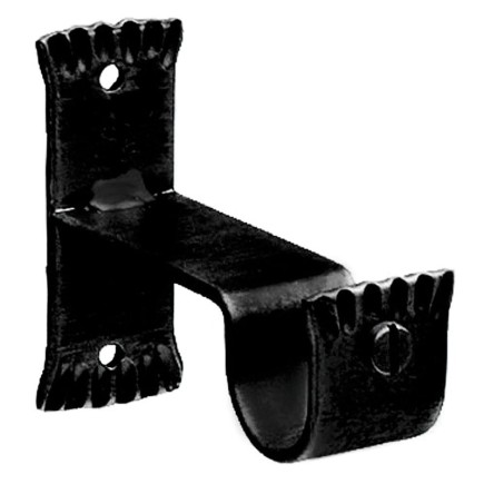 Soporte Central Forja Ø 28 mm, Negro Juego 2 Piezas