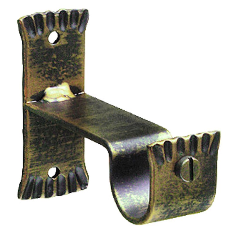 Soporte Central Forja Ø 28 mm, Negro / Dorado Juego 2 Piezas