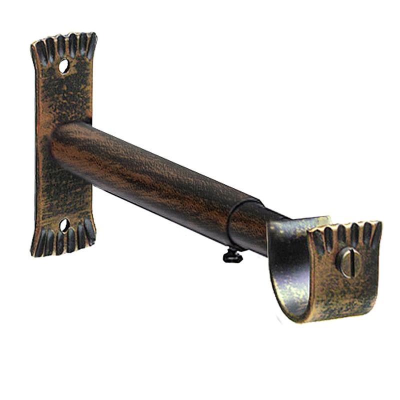 Soporte Forja Extensible 20 mm, Negro / Dorado