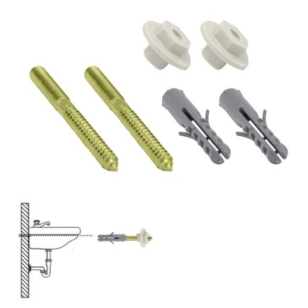 Kit Sanitario Fijacion Lavabo  10x110 mm, (2 Piezas)