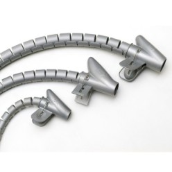 Organizador Cables Con Clip Gris 15 mm, 2,5 M,