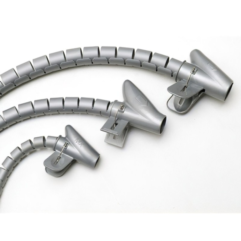 Organizador Cables Con Clip Gris 15 mm, 2,5 M,