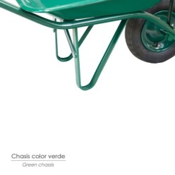 Carretilla Obra Verde Metálica Desmontada