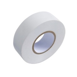 Cinta Aislante 30 m, x 25 m, Blanca Uso doméstico