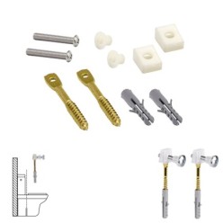 Kit Sanitario Fijación Wc  Horizontal 5x70 mm, (2 Piezas)